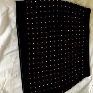 Gold embellished mini skirt from Forever 21